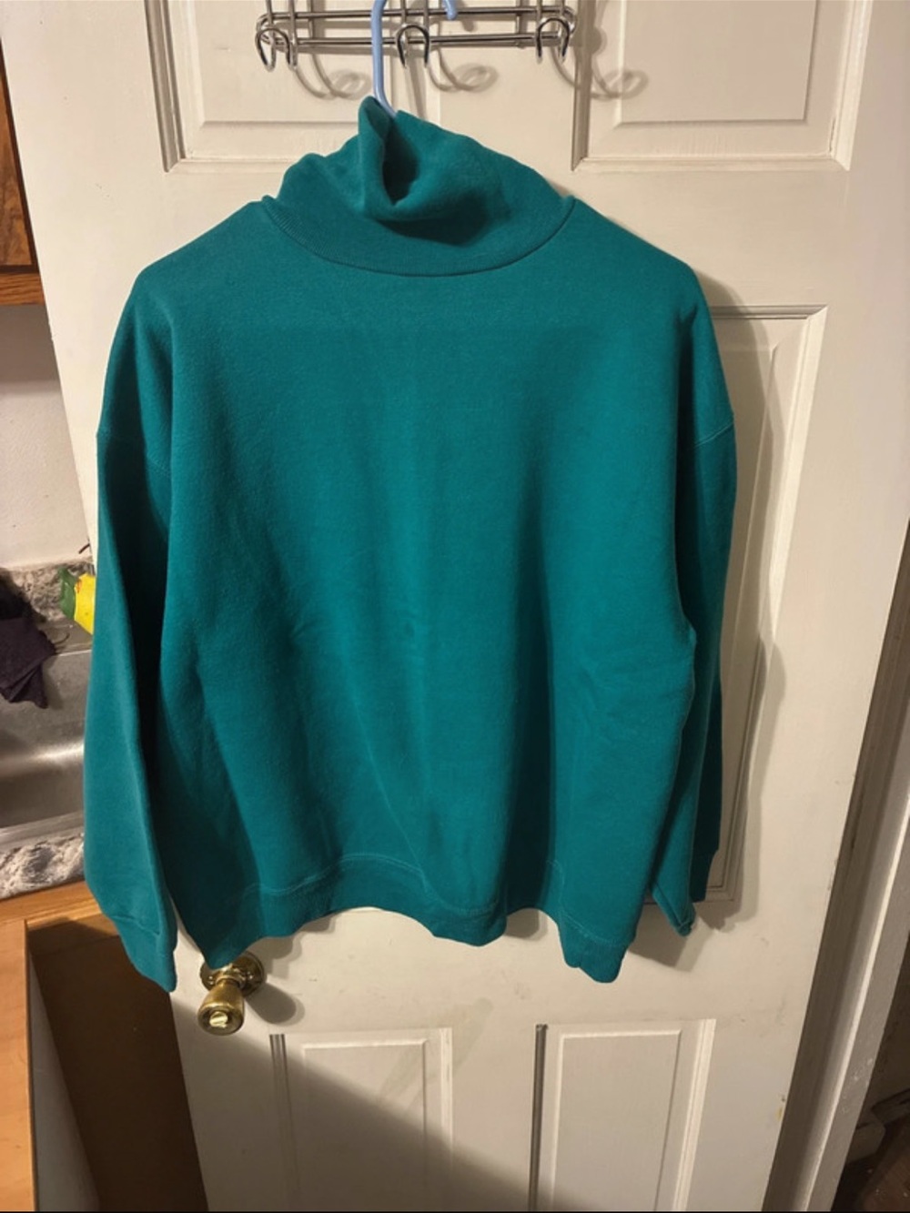 Tultex Teal Turtleneck Sweatshirt